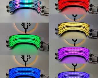 Cyberpunk cosplay prop collar and back for self-installation in jacket RGB inspired