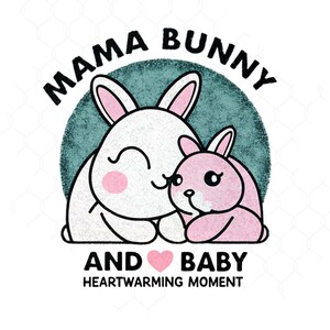 T-shirt mama konijntje, ontwerpen T-shirts, cadeau voor papa, paasshirt moeder, mama konijn paastrui