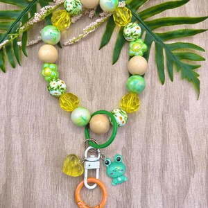 Llavero de cuentas / Pulsera de cuentas de silicona / Idea de regalo para profesores / Llavero de verano