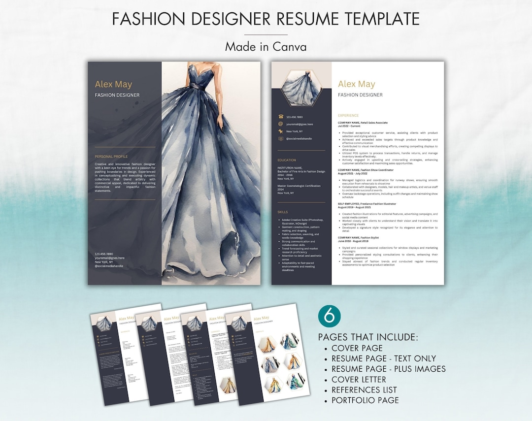 Fashion Designer Resume Canva - Il 1080xN.5760155740 Pdrm 