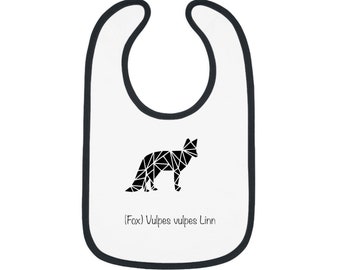 Baby Contrast Trim Jersey Bib - Fox