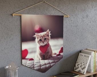 Valentine's Day Cat - Pennant