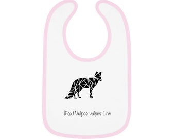 Baby Contrast Trim Jersey Bib - Fox