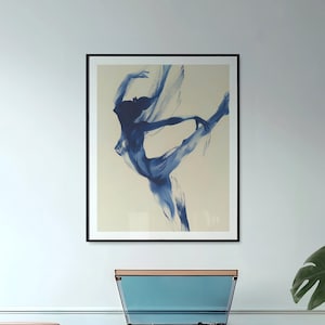 Ballet Dancer Silhouette Wall Art Printable - Minimalist Ballerina Poster - Neutral Dance Room Decor