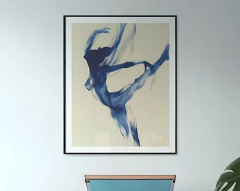 Ballet Dancer Silhouette Wall Art Printable - Minimalist Ballerina Poster - Neutral Dance Room Decor