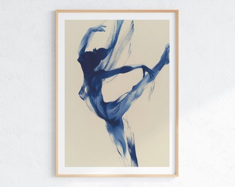 Minimalist Ballerina Line Art Print, Ballet Dancer Poster (Digital Download)