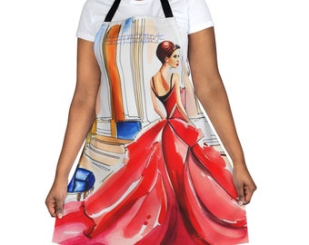 Glamour Girl Fashion Apron, 5-Color Straps