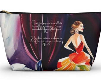 Glamour Girl Cosmetic Case with T-bottom, 2 Sizes