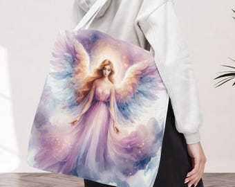Angelic Tote • “In Angel’s Light Everything’s Bright” • Celestial Spiritual Gift • 3 Sizes