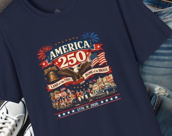 USA 250th Tee • Patriotic Celebration Unisex Softstyle T-Shirt