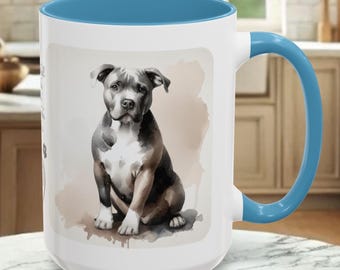 Pitbull Personalized Coffee Mug (11, 15oz) 7 colors