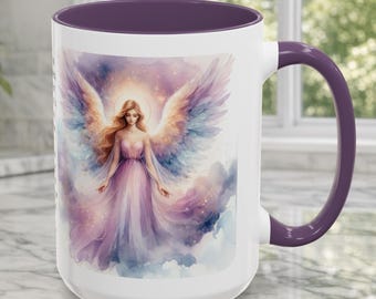 Angel Mug • Heavenly Guardian Coffee Cup, (11oz, 15oz) 5 colors
