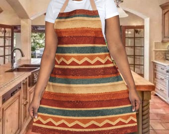 Southwestern Desert Stripe Apron, 2-Color Straps