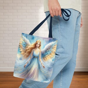 Draagtas engel • Wings of Grace • Celestial Spiritual Gift • Inspirerende herdenkingstas • 3 maten afbeelding 17