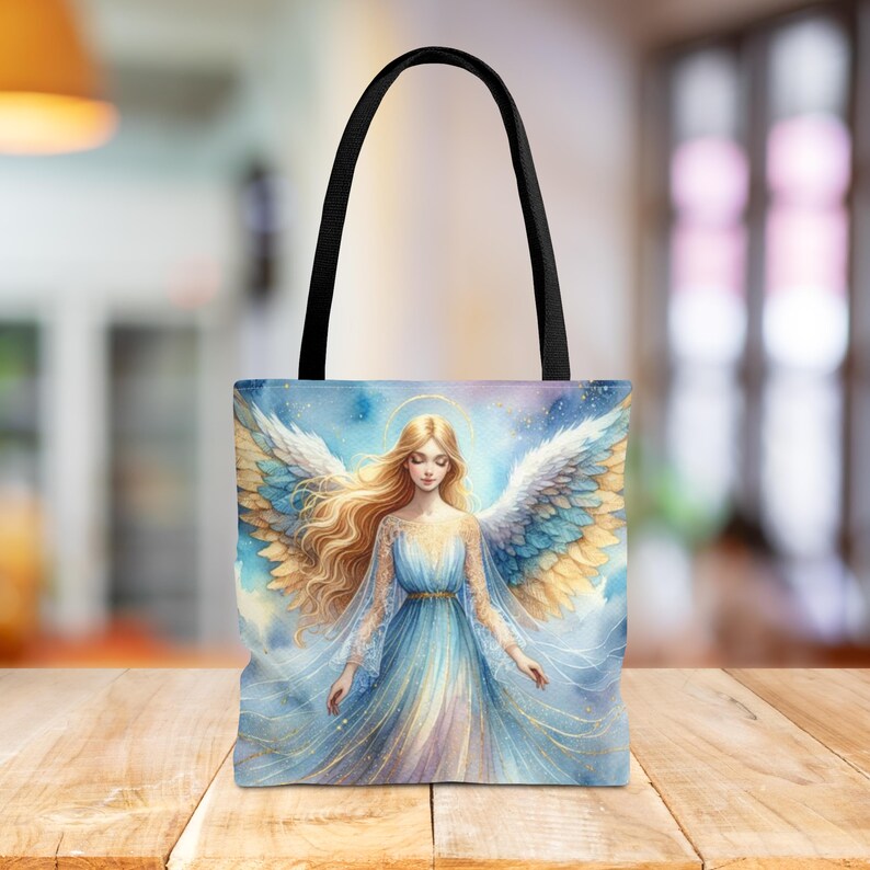 Draagtas engel • Wings of Grace • Celestial Spiritual Gift • Inspirerende herdenkingstas • 3 maten afbeelding 8