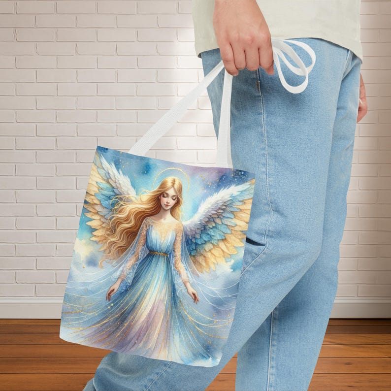 Draagtas engel • Wings of Grace • Celestial Spiritual Gift • Inspirerende herdenkingstas • 3 maten afbeelding 15
