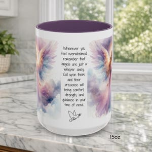 Angel Mug • Heavenly Guardian Coffee Cup, (11oz, 15oz) 5 colors image 2