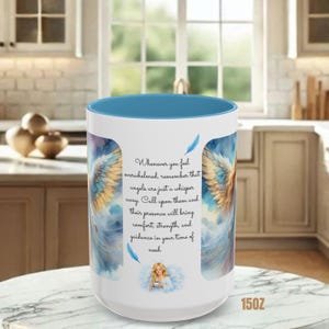 Angel Mug • Heavenly Guardian Coffee Cup, (11oz, 15oz) 5 colors image 2