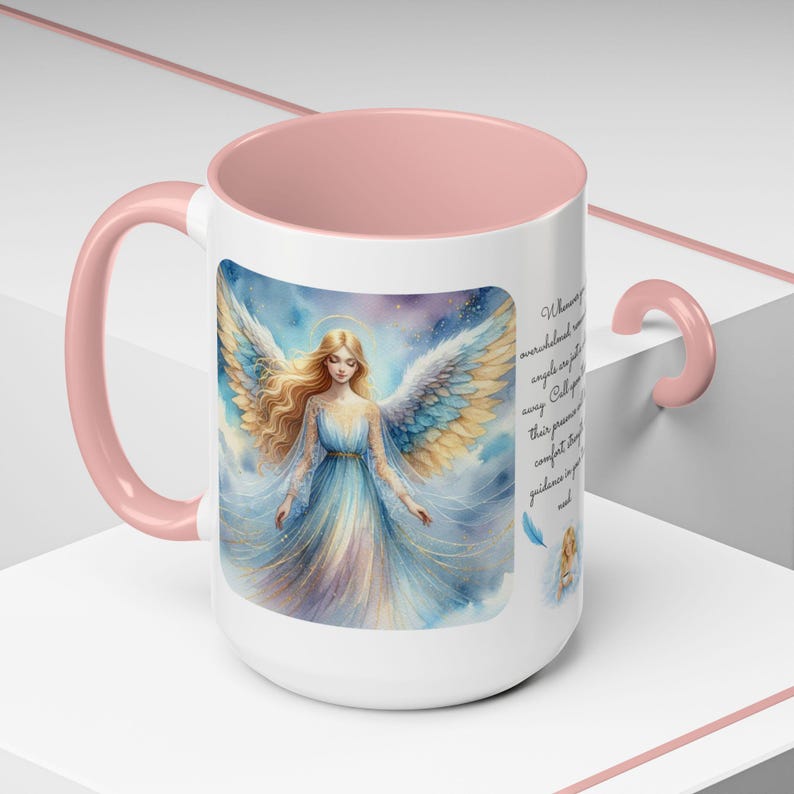 Angel Mug • Heavenly Guardian Coffee Cup, (11oz, 15oz) 5 colors image 19
