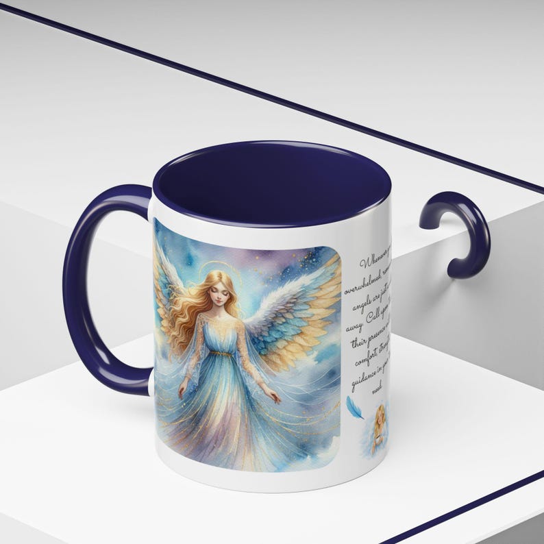 Angel Mug • Heavenly Guardian Coffee Cup, (11oz, 15oz) 5 colors image 14