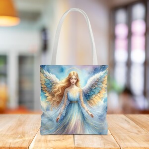 Draagtas engel • Wings of Grace • Celestial Spiritual Gift • Inspirerende herdenkingstas • 3 maten afbeelding 7