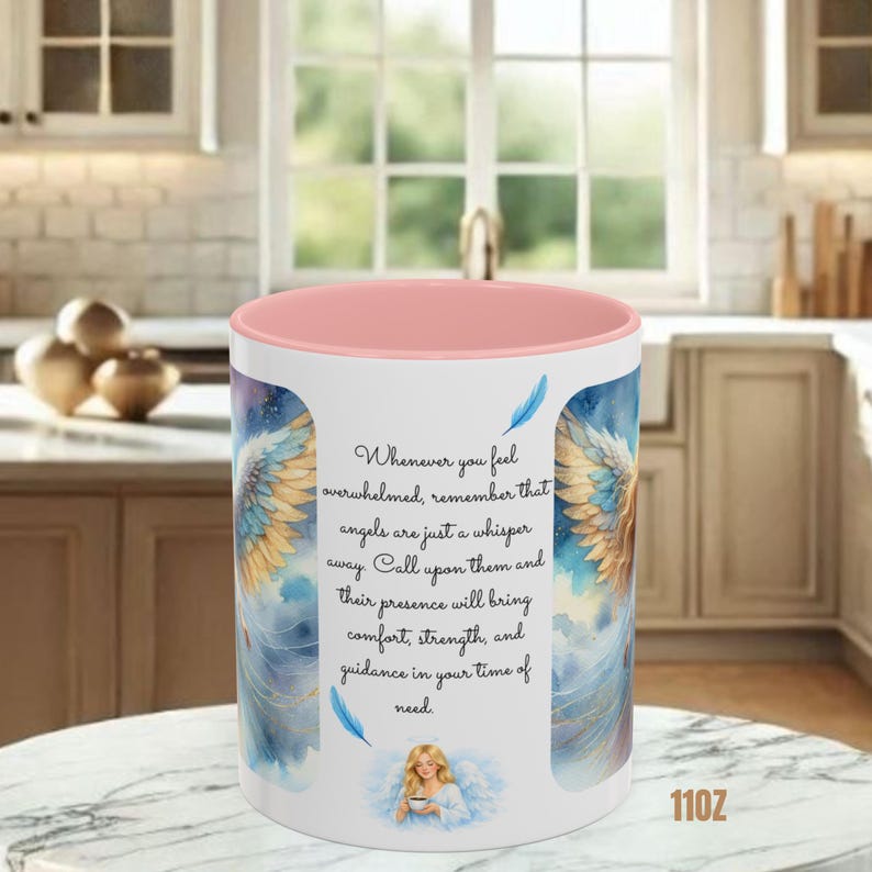 Angel Mug • Heavenly Guardian Coffee Cup, (11oz, 15oz) 5 colors image 6