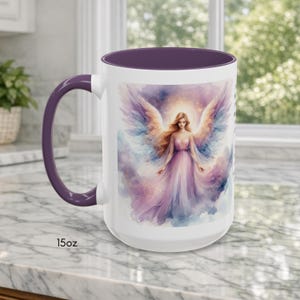 Angel Mug • Heavenly Guardian Coffee Cup, (11oz, 15oz) 5 colors image 4