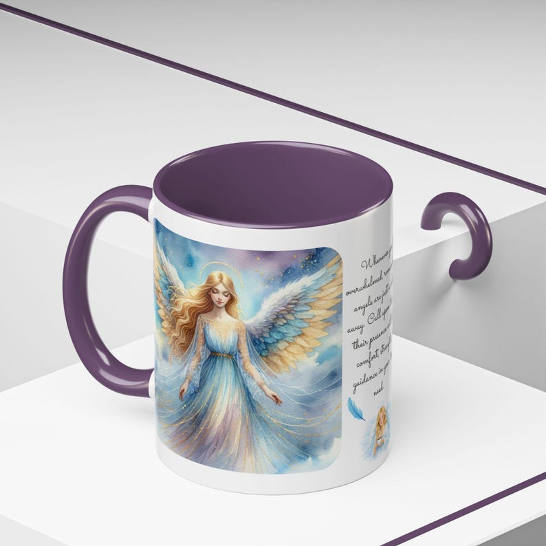 Angel Mug • Heavenly Guardian Coffee Cup, (11oz, 15oz) 5 colors image 17