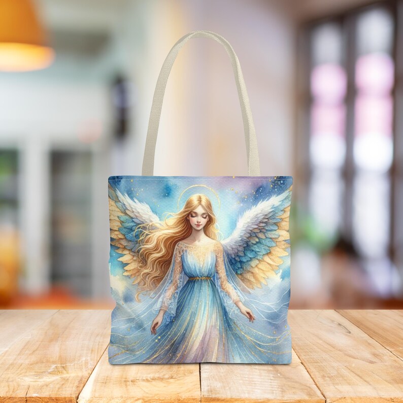 Draagtas engel • Wings of Grace • Celestial Spiritual Gift • Inspirerende herdenkingstas • 3 maten afbeelding 9