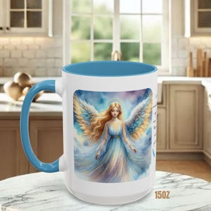 Angel Mug • Heavenly Guardian Coffee Cup, (11oz, 15oz) 5 colors image 4