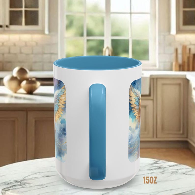 Angel Mug • Heavenly Guardian Coffee Cup, (11oz, 15oz) 5 colors image 3