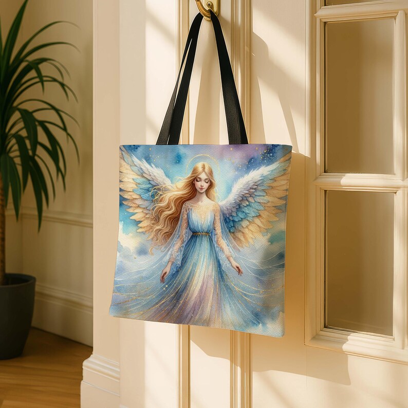 Draagtas engel • Wings of Grace • Celestial Spiritual Gift • Inspirerende herdenkingstas • 3 maten afbeelding 13