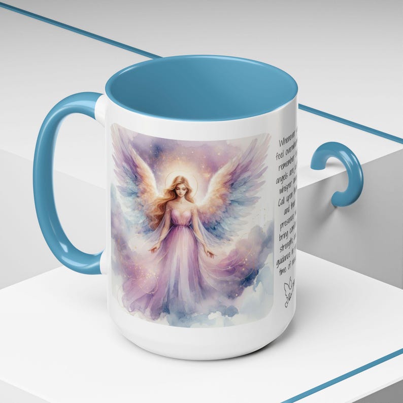 Angel Mug • Heavenly Guardian Coffee Cup, (11oz, 15oz) 5 colors image 16