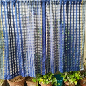 Rideaux indiens vintage en tissu de sari de soie et de coton, fait main, rideau décoratif bohème hippie, décoration de chambre, rideau indien en sari, décoration de fenêtre