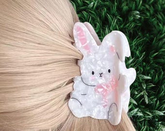 Easter Bunny Hair Claw Clip | Acetate Barrette