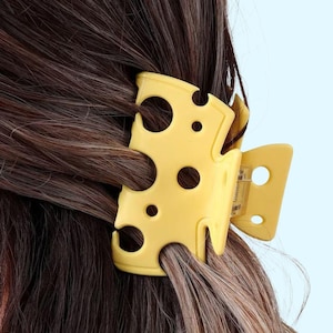 チーズヘアクロウクリップ1個|ヘアクリップ|バレッタ|ヘアアクセサリー