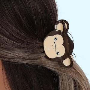 1 piece monkey/banana hair claw clip|hair clip|barrette|hair accessories