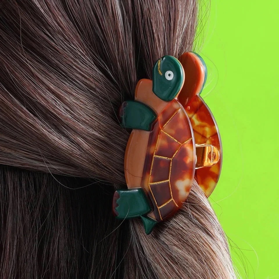 Turtle hair clip - Etsy 日本