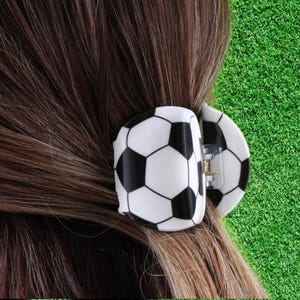 1 piece sports football, basketball, volleyball, tennis, soccer, hair claw clip|hair clip|barrette|hair accessories
