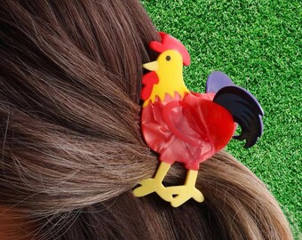 1 piece rooster hair claw clip|hair clip|barrette|hair accessories