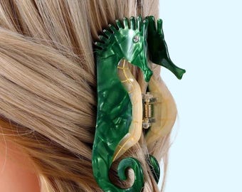 Piper k Green Seahorse & Pearl Shell claw Hair Clip set NWT. Piper K sea turtle hair claw clip. Hair | Mercari main image 4
