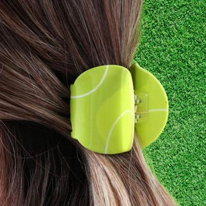 1 piece sports football, basketball, volleyball, tennis, soccer, hair claw clip|hair clip|barrette|hair accessories