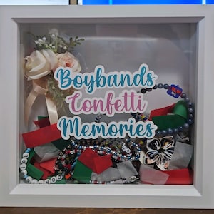 Boybands, Confetti, Memories - Individuelles Konzertticket Schattenboxrahmen (Titel kann angepasst werden)