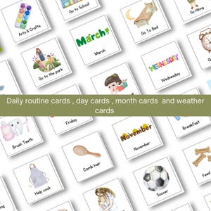 Cartes de routine quotidienne pour les tout-petits, programme visuel 89 pour le préscolaire, cartes de rythme quotidien, programme visuel Montessori, routines d'école à la maison