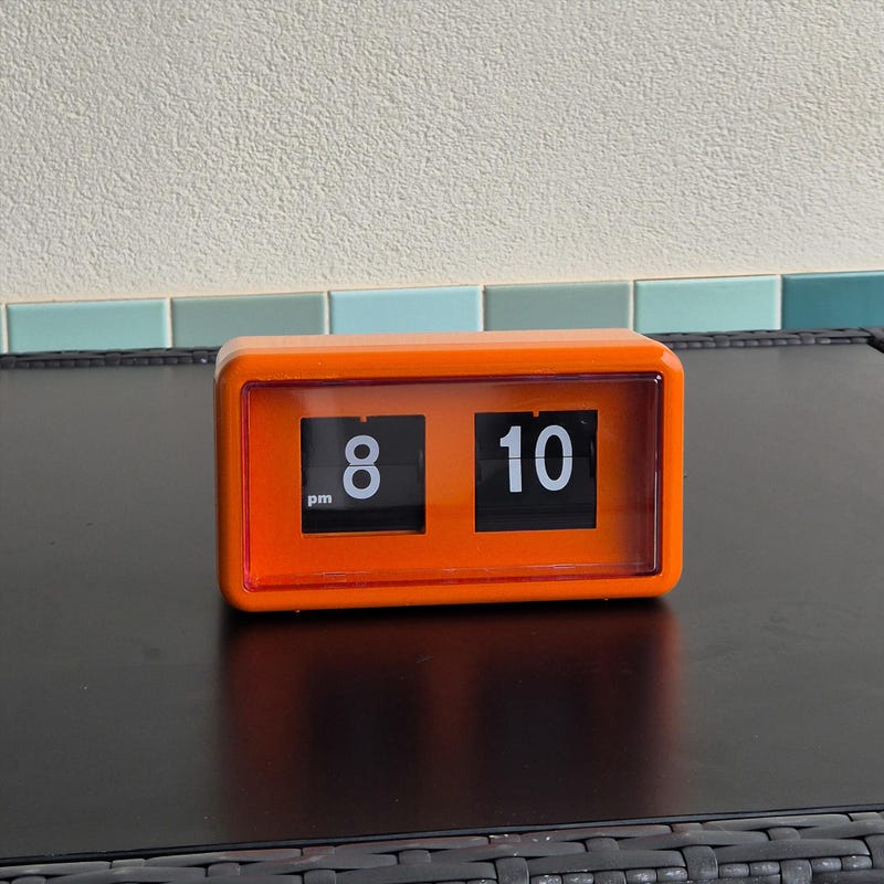 Orange Clock - Etsy