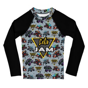Kids Monster Truck Monster Jam Rash Guard Swimsuit