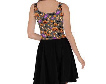 Mickey Pumpkin Halloween Skater Dress Mickey Not So Scary Clothes