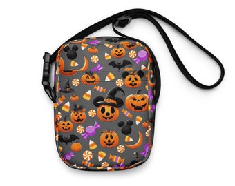 Borsa a tracolla grigia di Halloween con zucca di Topolino Accessori Not So Scary di Topolino