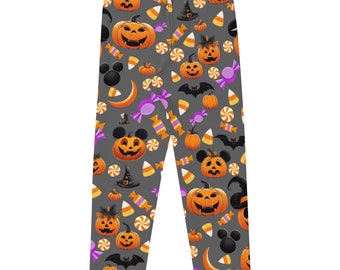 Mickey Pumpkin Halloween Kid's Leggings Mickey’s Not So Scary Clothes