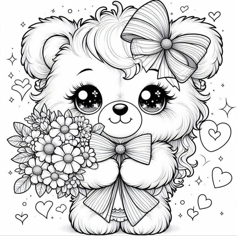 Cute Bear Coloring Page Etsy - Il 794xN.6086044289 Im5a 